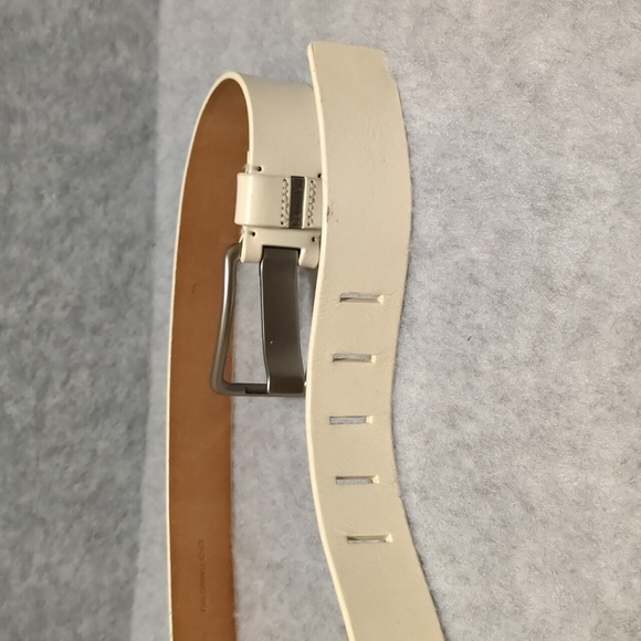 Calvin Klein Cream Leather Belt  women's Size 38 - Picture 5 of 9